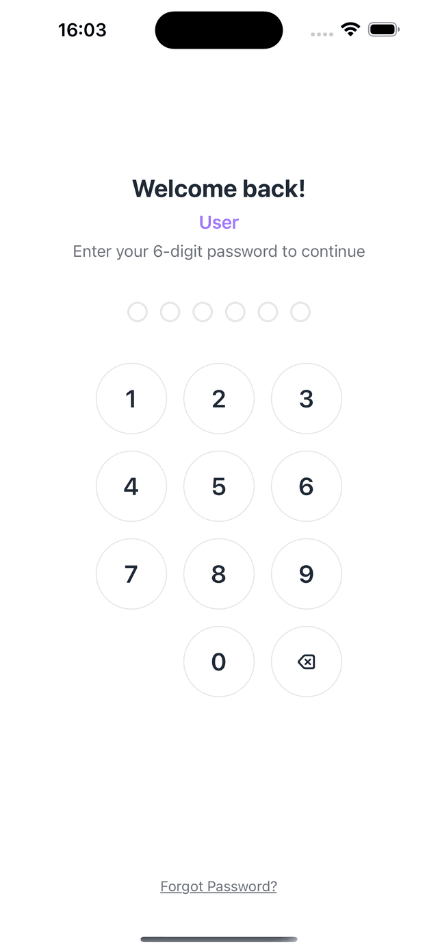 HabitForge Security Screen
